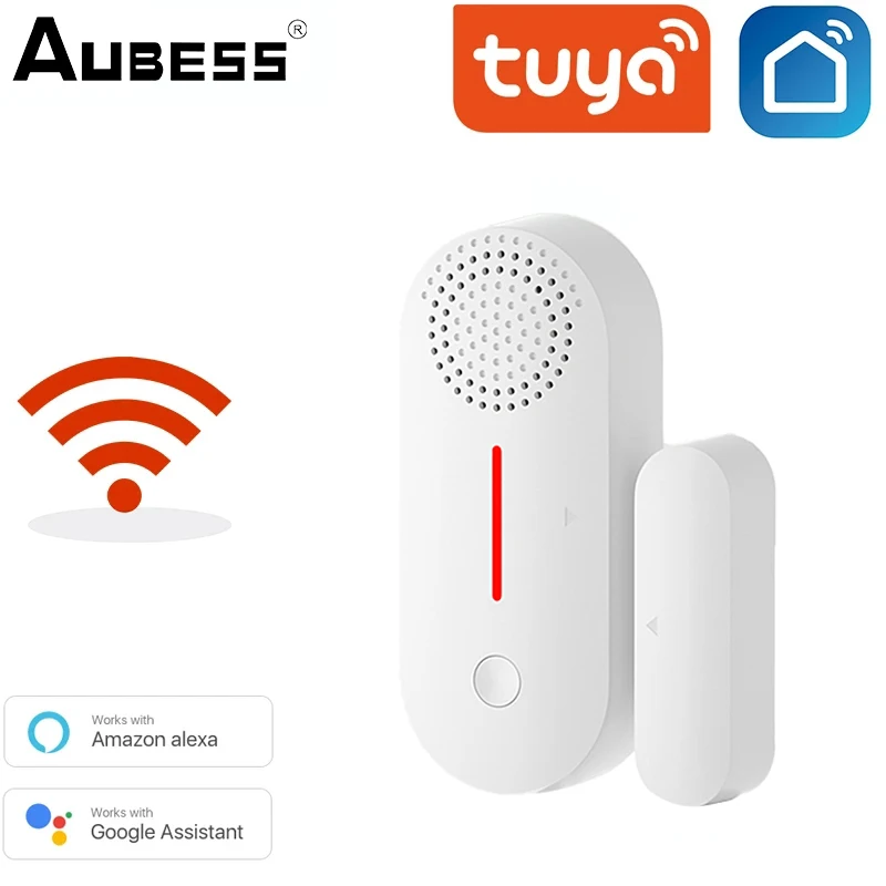 

Смарт-детекторы открытия/закрытия дверей Tuya, совместимые с Alexa Google Home Smar TLife APP aubess