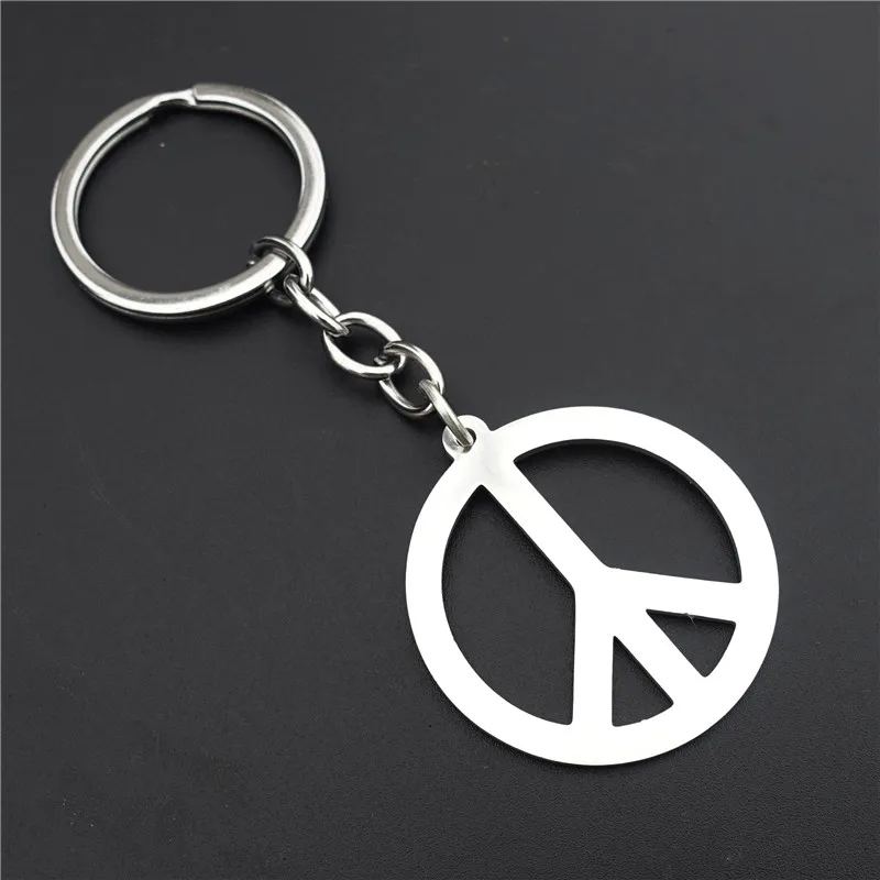 Брелок для ключей из нержавеющей стали с надписью Peace | Украшения и аксессуары