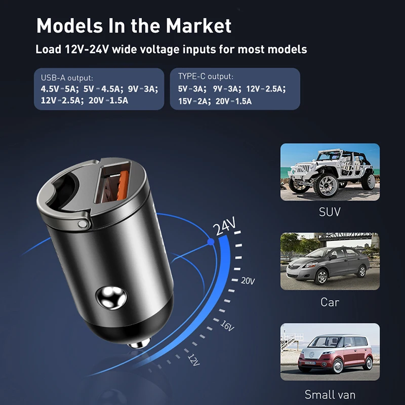 baseus 30w fast car charger qc4 0 pps quick charging for xiaomi samsung iphone car usb type c socket adapter charger free global shipping