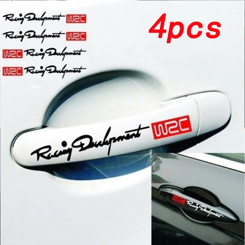 Автомобильная дверная ручка светоотражающая Спортивная наклейка слова