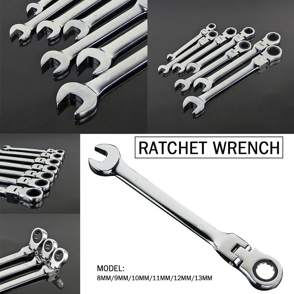Wrench Car Torx Opening Repair Tool Kit Spanner Foldable Adjustable Ratchet Manual Swing for Vehicle Repairing |