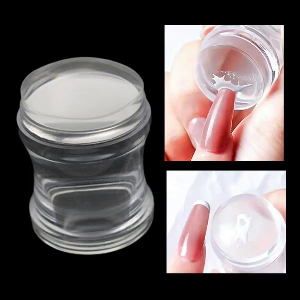 

1Set Nail Art Stamper Scraper French Nail Art DIY Plastic Manicure Tool Square Stamp Silicone Seal Stamping Templates Set