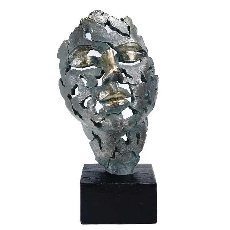 

Figure Statue Modern House Ornaments Resin Mask Ornaments Sculptures Figurines For Interior Room Ornaments Home Decor Art Craft