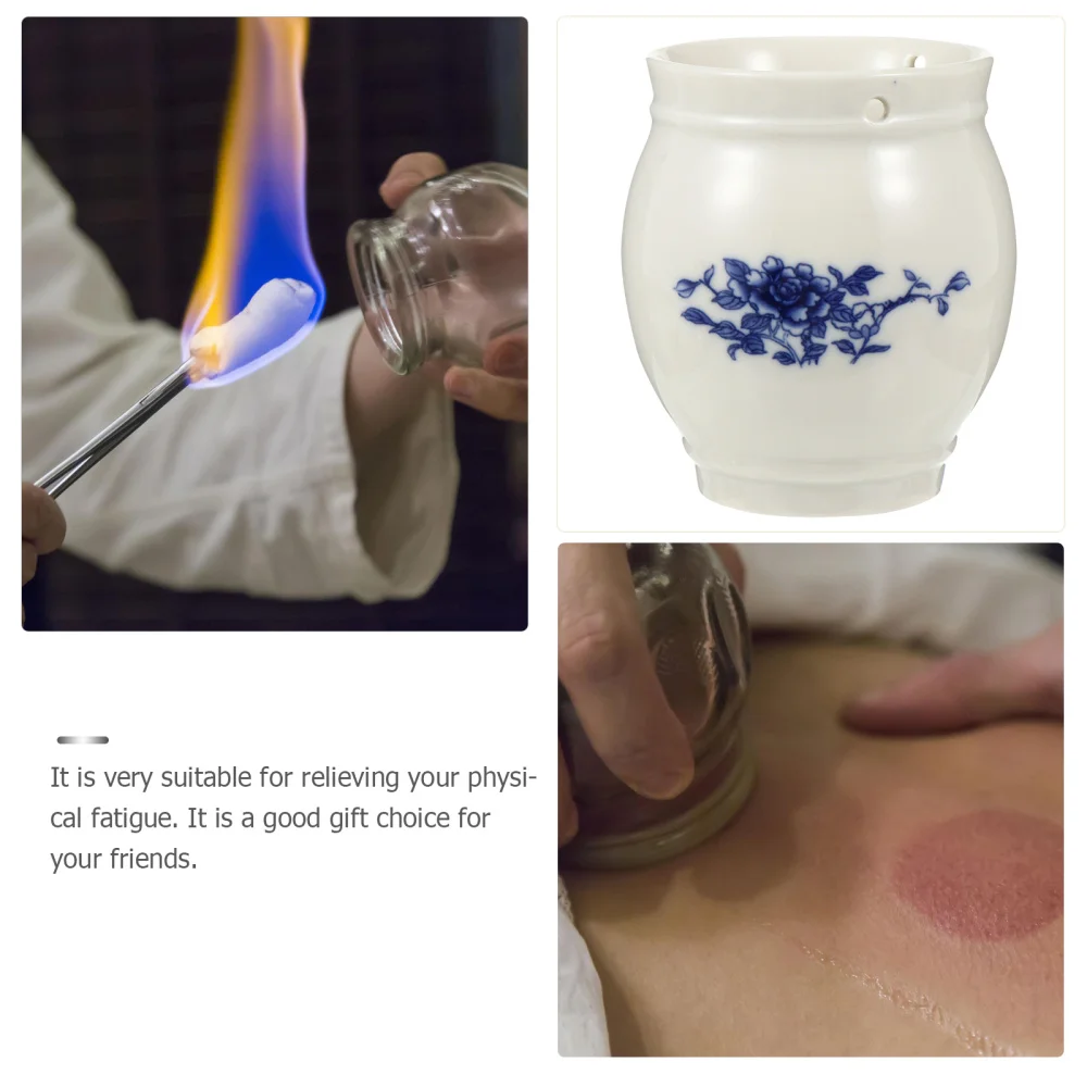 

Ceramic Moxibustion Pot Healthy Physiotherapy Moxibustion Device Moxibustion Pot