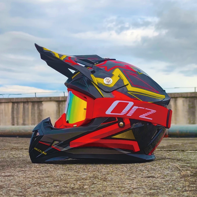 Мотоциклетный шлем Motocros Kask гоночный классический для мотокросса и спуска с горы