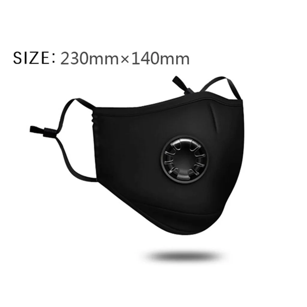 

3PC Adult Breathing Valves Mask Outdoor Cycling Dustproof Breathable Washable masque Mouth Mask with 10 filters funda mascarilla