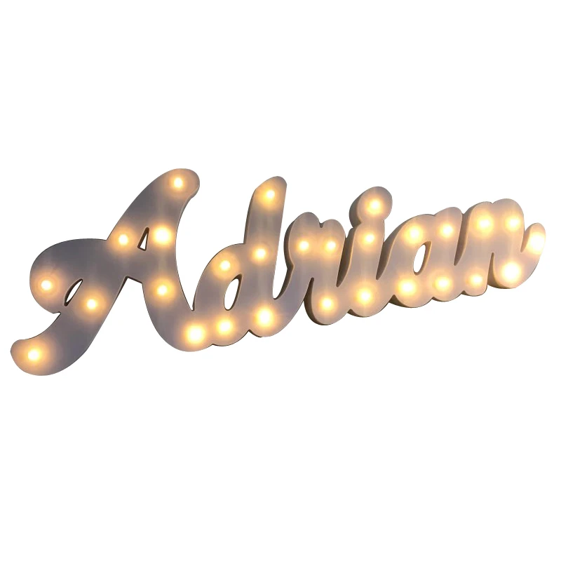 Деревянные буквы светодиодная лампа знак шатер освещение ночник светодиодный