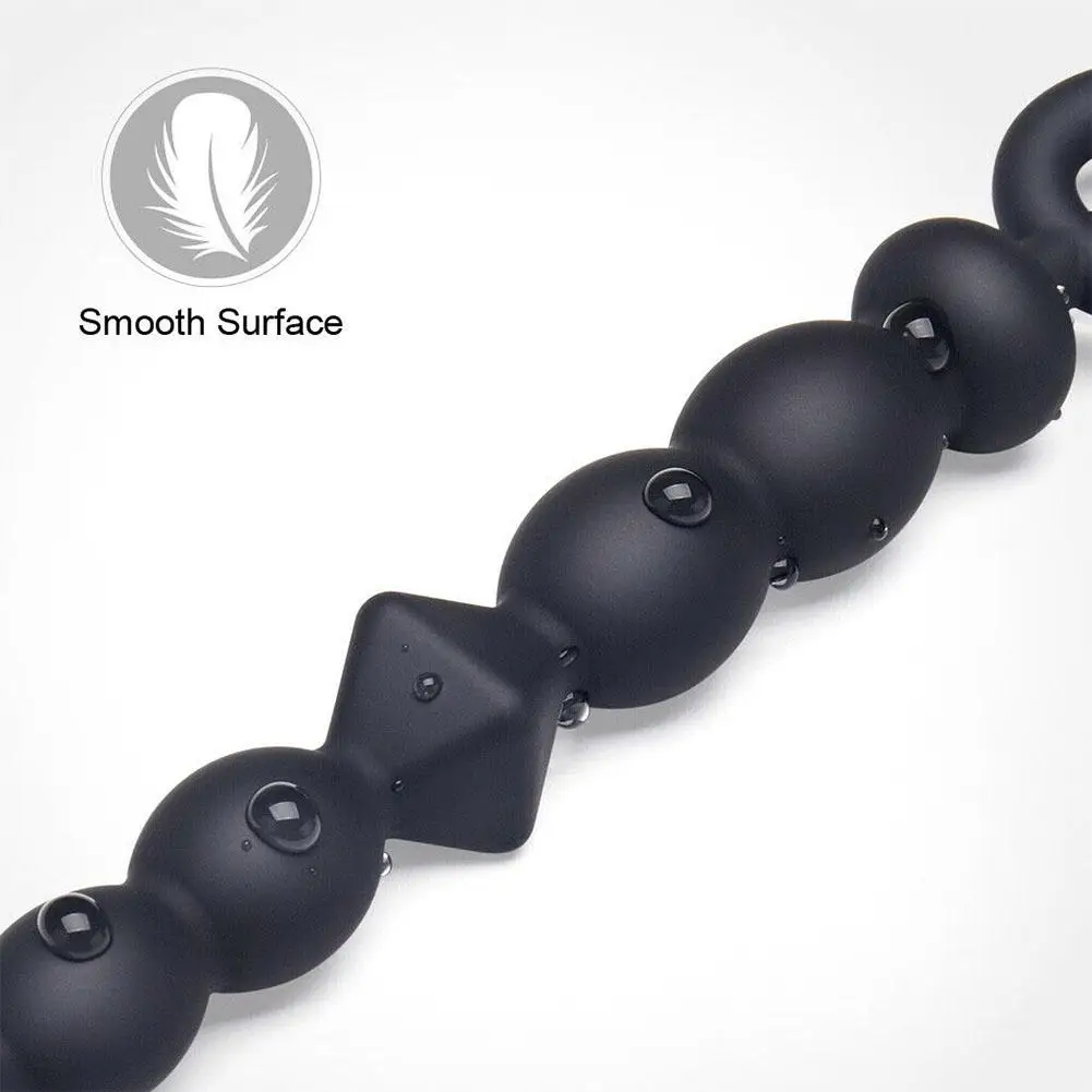 SM Анальная пробка силиконовый мужской массажер простаты P-Spot 10 бусин секс-игрушка