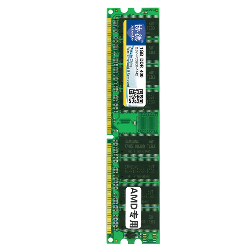 Модуль оперативной памяти для настольного ПК Xiede 2 шт. Ddr 400 1 ГБ Pc-3200 Ddr1 184Pin Dimm МГц Amd