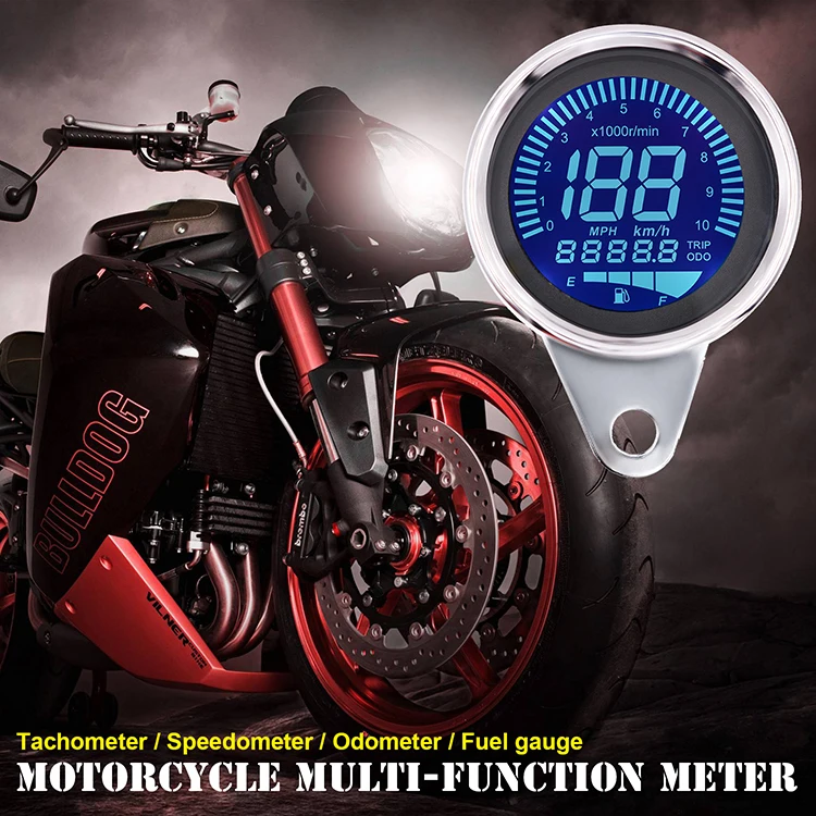 

Motorcycle Refitting Instrument Speed Odometer Oil Meter Hour Speedometer Liquid Crystal Tachometer Instrument Combination 12V