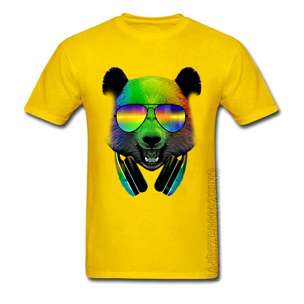 Хип-хоп рэп Dj футболки-панды для мужчин облегающие летние топы рубашки с коротким