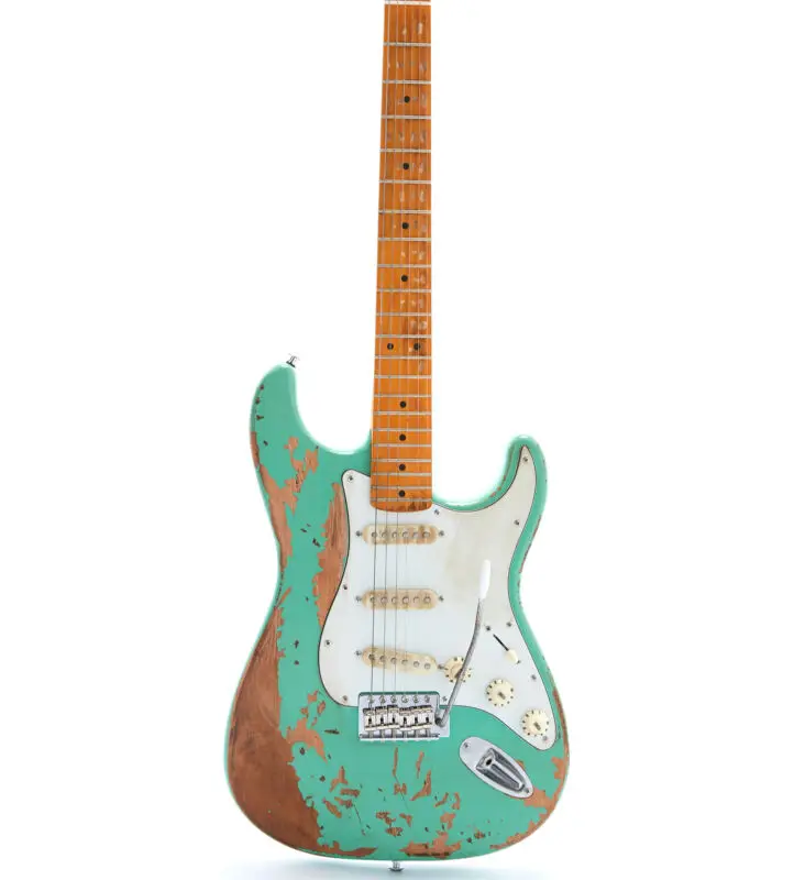 

Starshine Electric Guitar Alder Body Nitrolacquer Stain Finish 100% Handmade Vintage Tuner Distressed Guitar