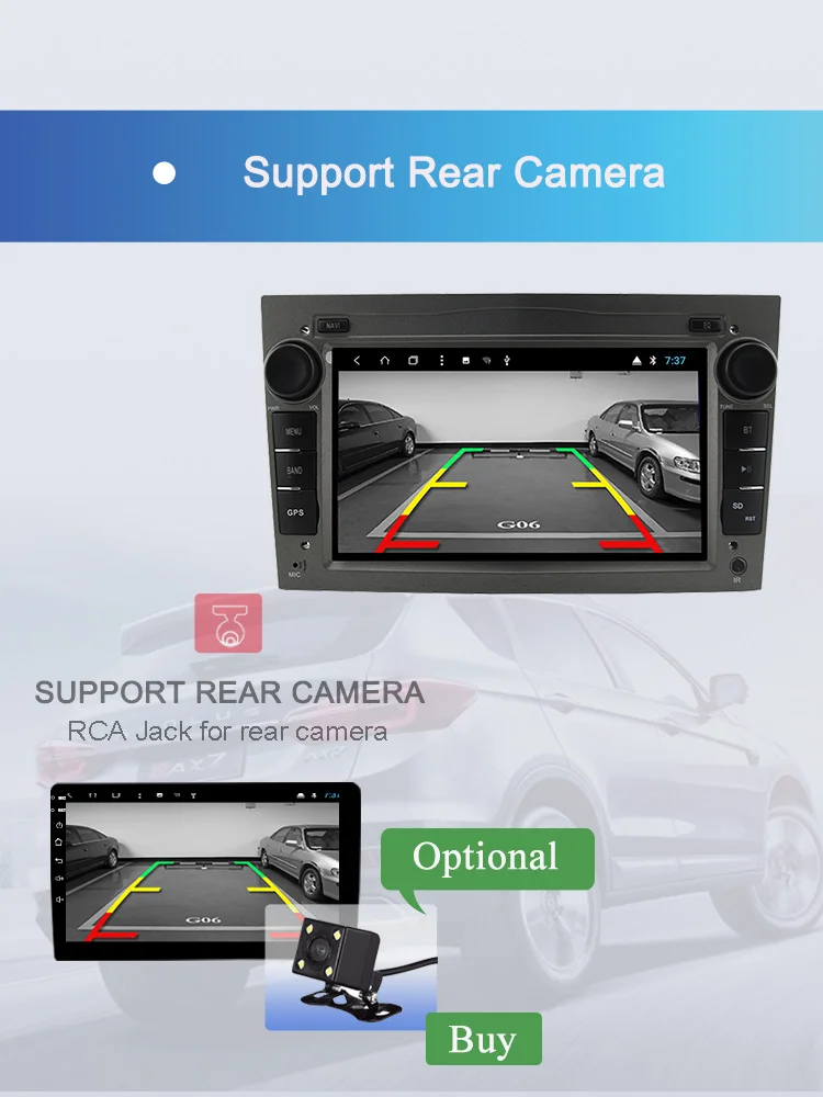 Bonroad 2Din Android 10,0 Автомобильный мультимедийный плеер для Opel Astra Vectra Antara Zafira Corsa радио gps Навигация стерео приемник