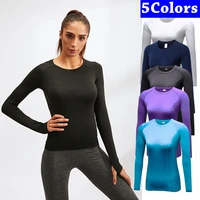 winter womens sports long sleeve wool top woman thermal underwear fitness t shirts gym top female warm clothing yoga wear