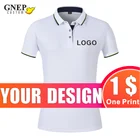 Женская хлопковая рубашка-поло с коротким рукавом, однотонная Повседневная рубашка-поло с отложным воротником, с принтом, модная рабочая одежда с логотипом, новинка, GNEP2020