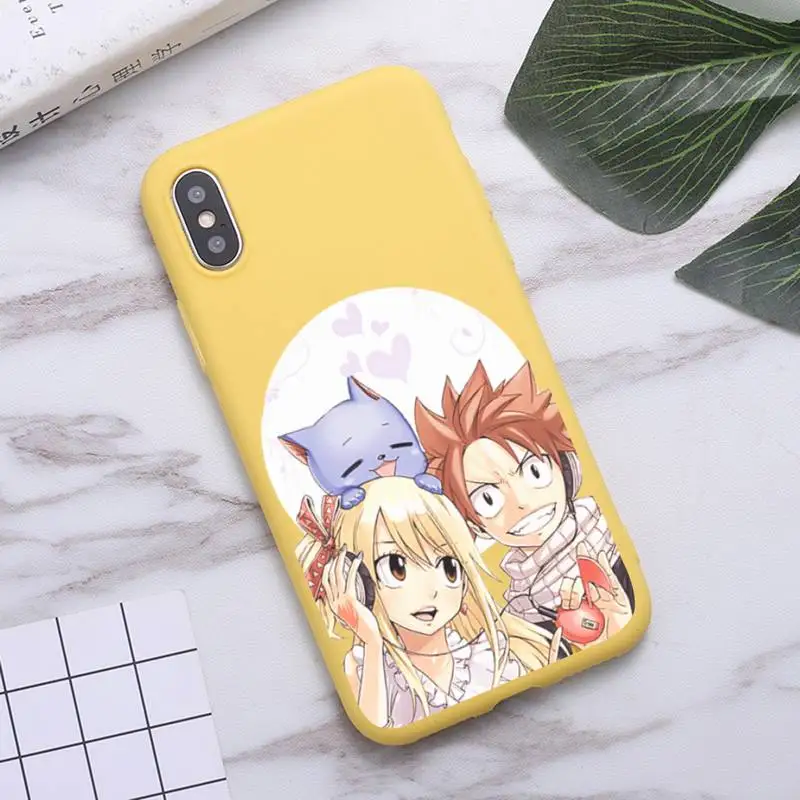 

FAIRY TAIL Japan anime Phone Case Candy Color for iPhone 6 7 8 11 12 s mini pro X XS XR MAX Plus