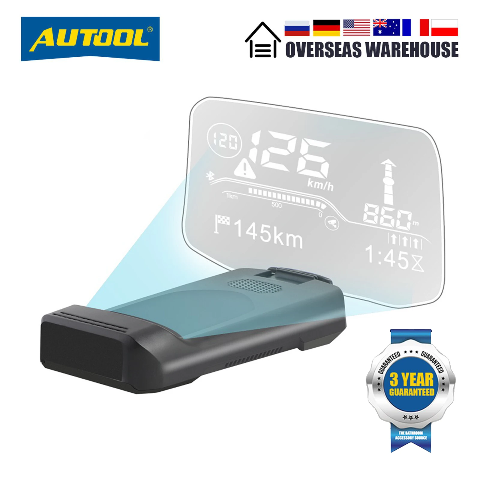 Автомобильный цифровой спидометр AUTOOL X500 OBD2 автомобильный ЛОБНЫЙ дисплей