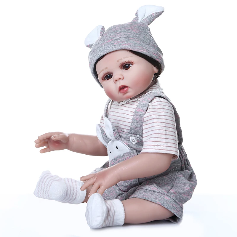 48 см мягкие силиконовые реалистичные гибкие куклы bebe reborn baby cudly sweet Premium детские с