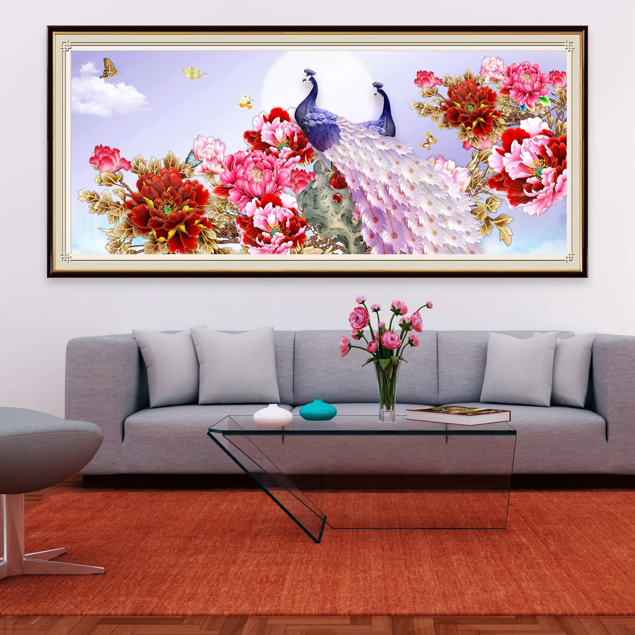 

Full Round Square 5D DIY Diamond Painting Peacock Animal Cross Stitch Sale Diamond Art Embroidery Mosaic Flower Handmade Gift