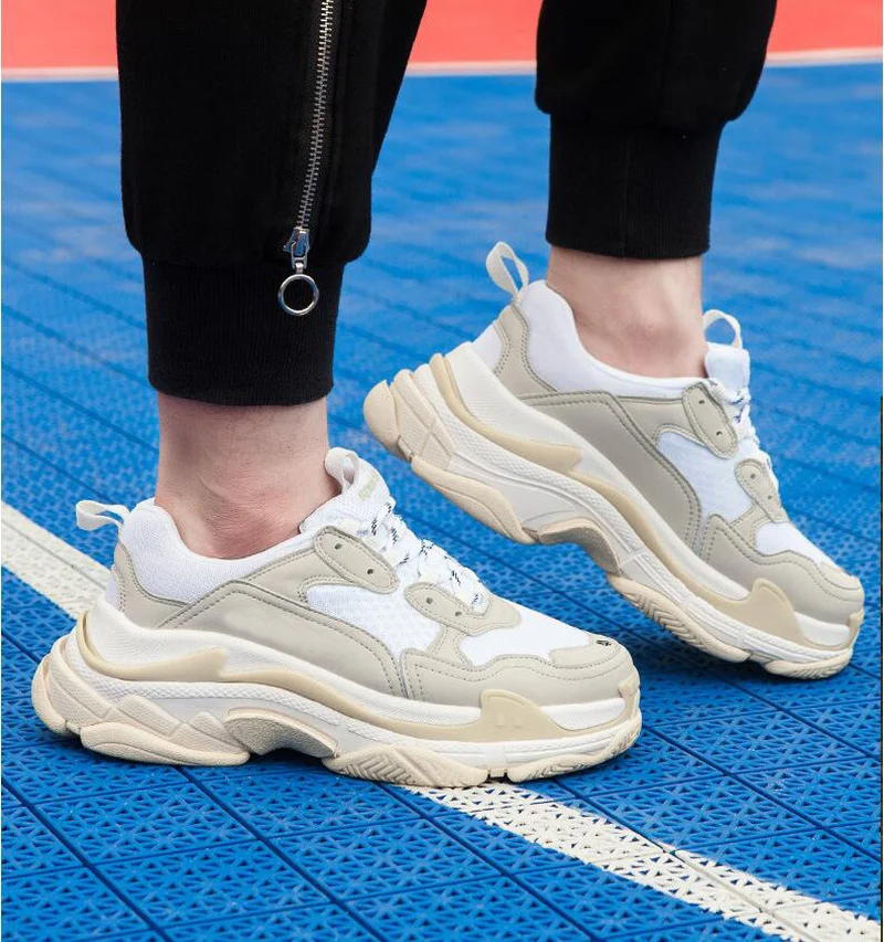

Women Sneakers Shoes White 2022 Spring Sport Thick Sole Lady Leisure Shoes Lace Up Comfortable Women Chunky Sneakers FSA4