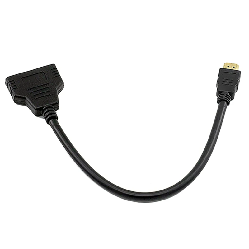 Кабель-адаптер HDMI-совместимый со штекером на двойной женский сплиттер-адаптер