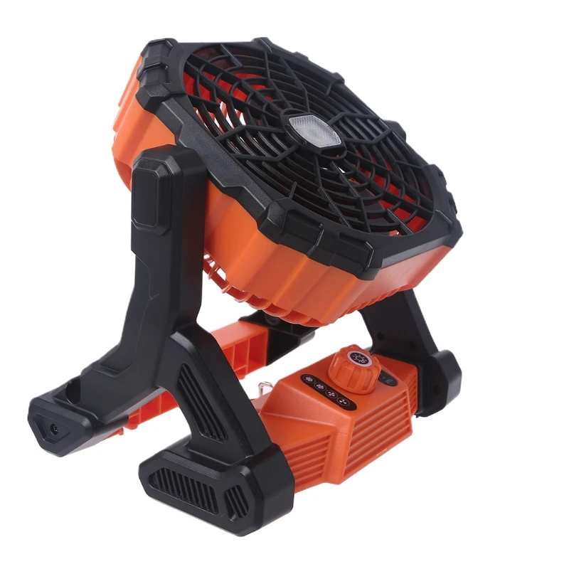 저렴한 67JA 야영 LED 빛 USB 재충전 용 휴대용 일 빛 속도 조정 가능한 회전 팬 7800mAh USB 보조베터리 책상 팬