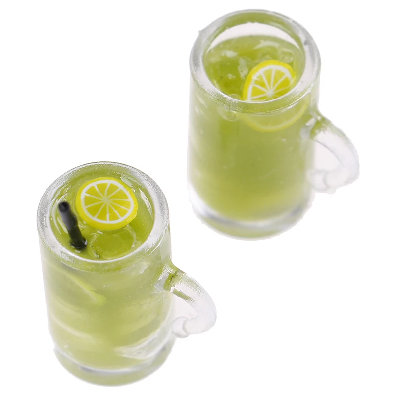 

1Pc 1:12 Resin mini Lemon Fruit Tea Cup Miniature Doll House Accessories Cups Toy Mini Decoration Gifts