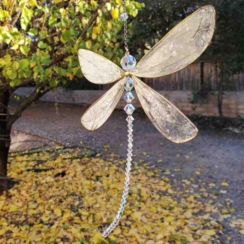 Металлическая сказочная Стрекоза настенное искусство для украшения сада