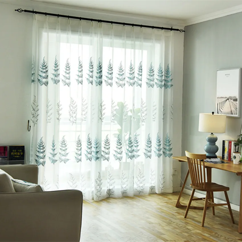 Современная Европейская Рождественская занавеска вышитая елка s для гостиной