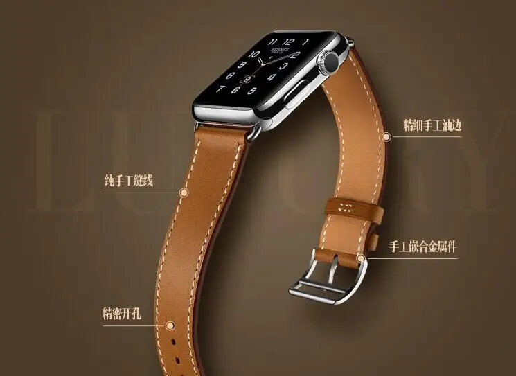 Series 7/6/5/4/3 Single Tour Leather strap For Apple Watch band 38mm 42mm 40mm 44mm 45 41 iWatch se braclet | Наручные часы