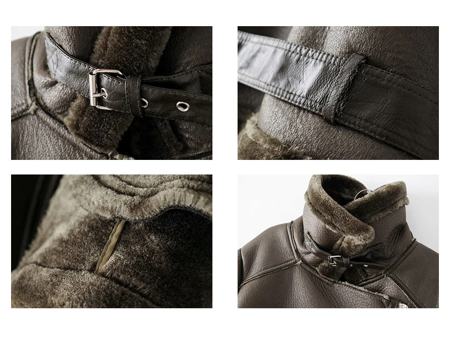 Женская куртка Авиатор LUZUZI зимняя утолщенная шуба из искусственной кожи с