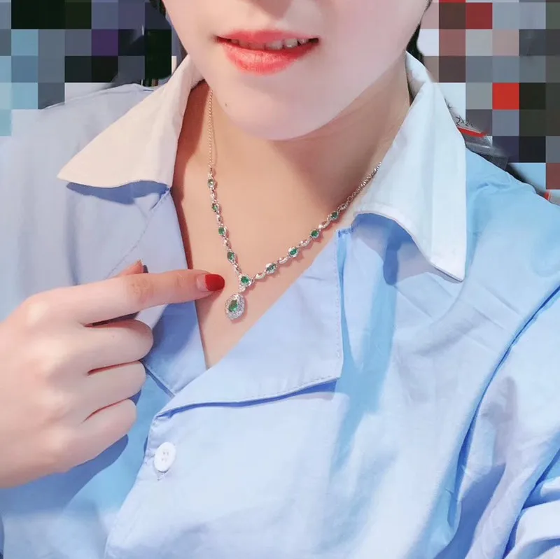 Элегантное зеленое Изумрудное красное рубиновое синее сапфировое женское