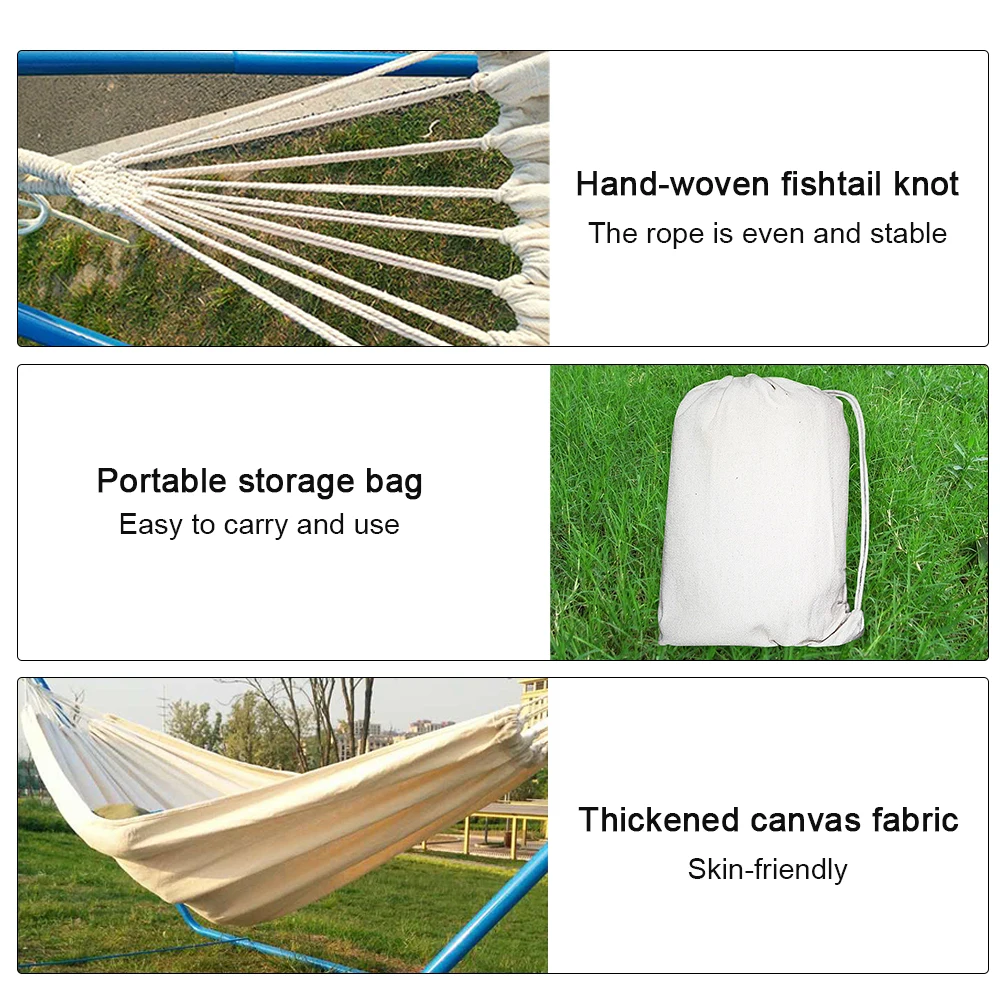

200x150cm Swing Chair Travel Hanging Outdoor Camping 2 Person Canvas Hammock Home Decor Thick Wedding Party Beach For Bedroom