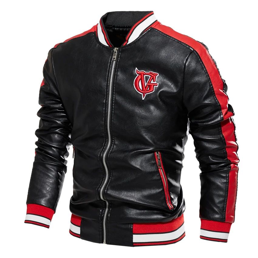 

Thoshine Brand Fashion Leather Jackets Men Spring and Autumn Patchwork Slim Jacket Male Cool Style Motocycle Coats Overwear Tops