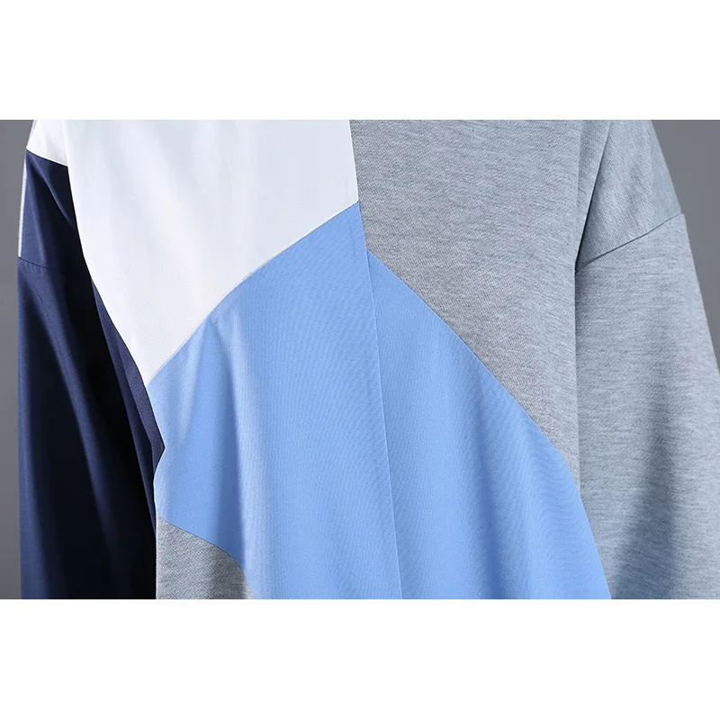 

SuperAen 2021 Summer New O Neck Short-sleeved Casual Fashion Patchwork Woman Tshirts