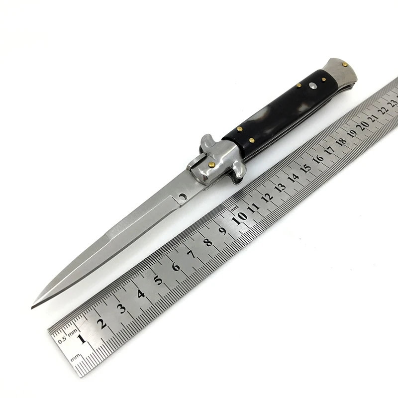Black with Speckle BGT " Итальянский Карманный складной охотничий нож из 440 стали, военные ножи для выживания на открытом воздухе, тактические походные портативные многофункциональные инструменты - Цвет: Black with Speckle