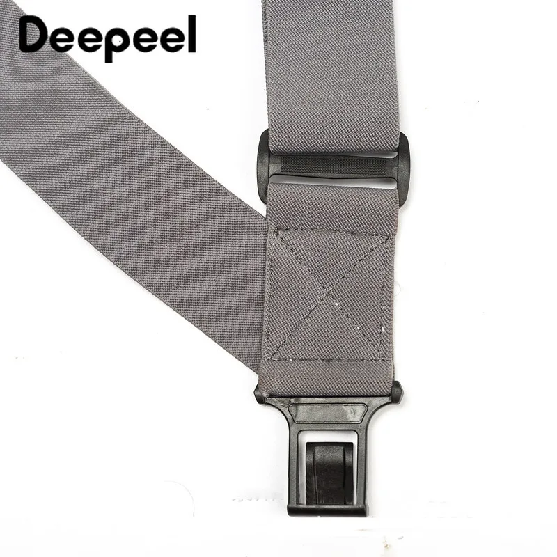 Мужские эластичные широкие подтяжки Deepeel регулируемые для спины однотонные 5 см х