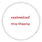 Прямая поставка, индивидуальное летнее круглое пляжное полотенце из микрофибры с принтом, круглое банное полотенце для душа, коврик для йоги, одеяло toalla playa