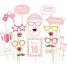 Милая 16-я фотобудка на день рождения, реквизит, розовая Милая фотобудка для девочек, украшение на день рождения DF06