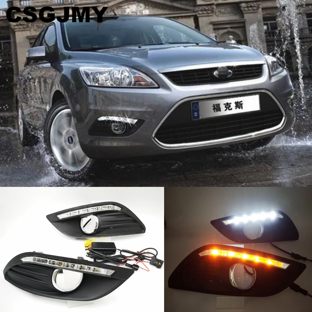 Автомобильная проблесковая 2 шт. DRL для Ford Focus Sedan светодиодный Габаритные огни
