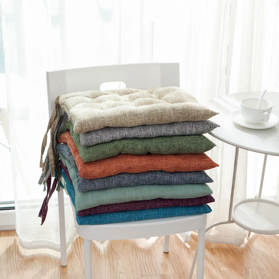 

Simple Linen Non-slip Nordic Solid Color Linen pillowcase Used For Winter Office Or Sofa Cushion