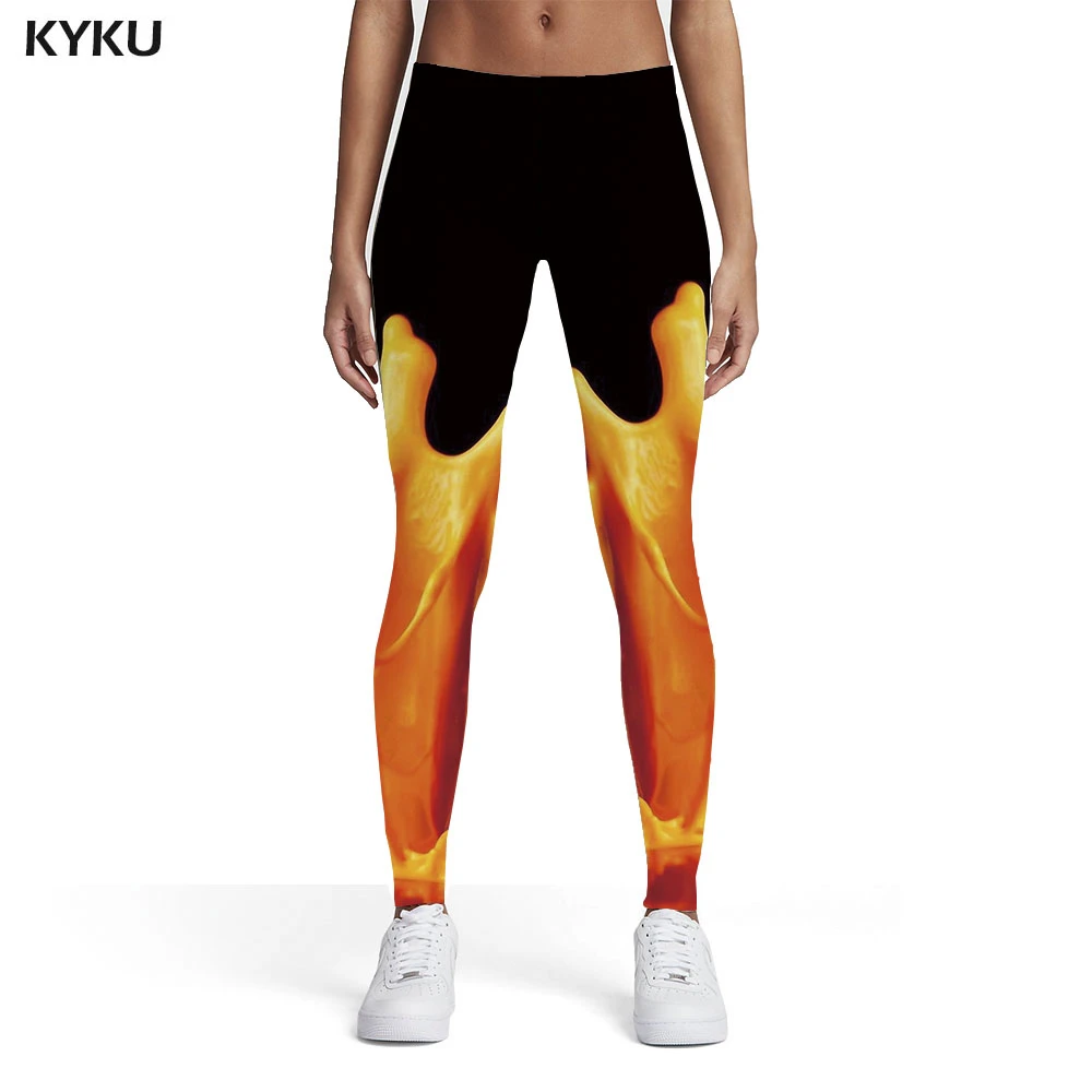 KYKU леггинсы с граффити Для женщин пигмент принтованные Штаны Россия Горячая