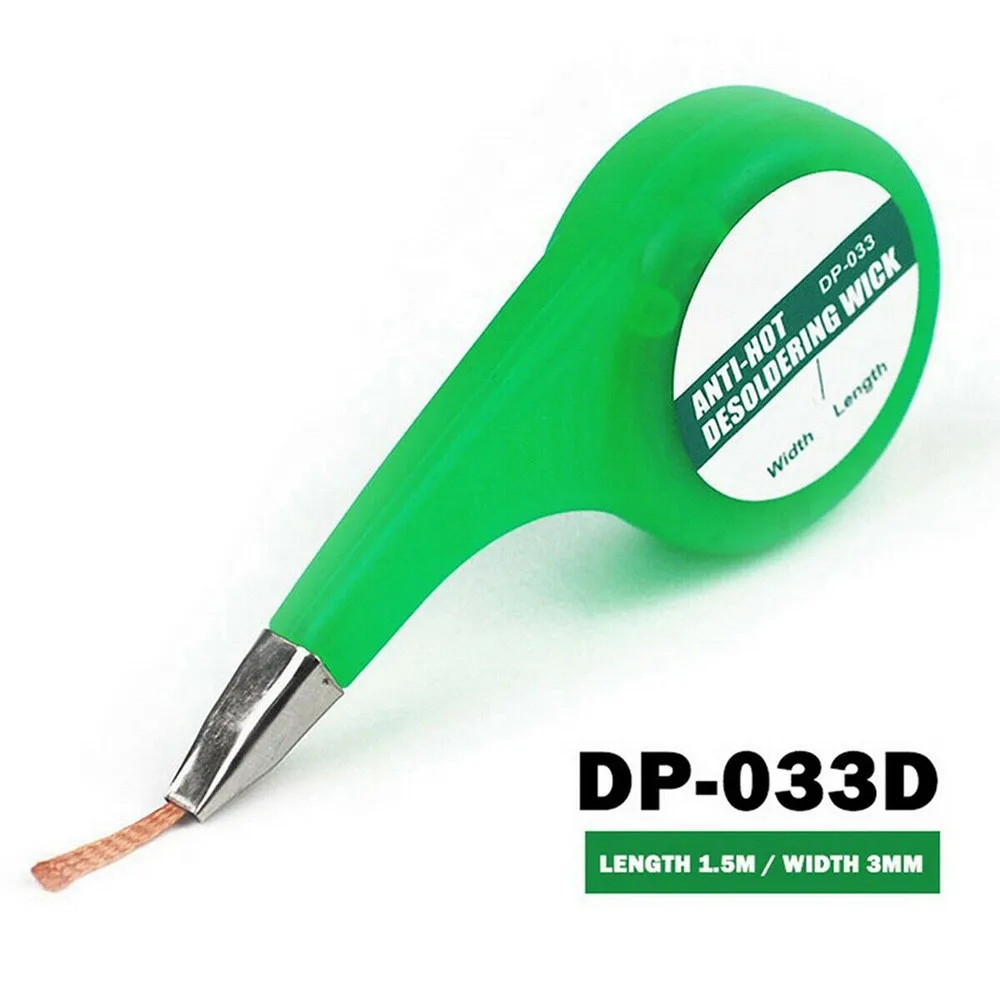 

Desoldering Wicks Braid 1.5mm/2mm/2.5mm/3mm/3.5mm Width 2m/1.5m Length Welding Solder Remover Wicks Wire With Thumb Wheel