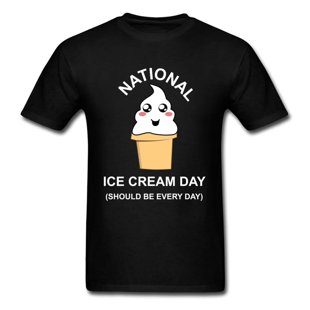 

Ice Cream Day Kawaii Funny Cartoon Print T Shirts Sweet Mens Fashion Casual Print Plain Tee Shirt Homme Summer Cute Tshirt Boy