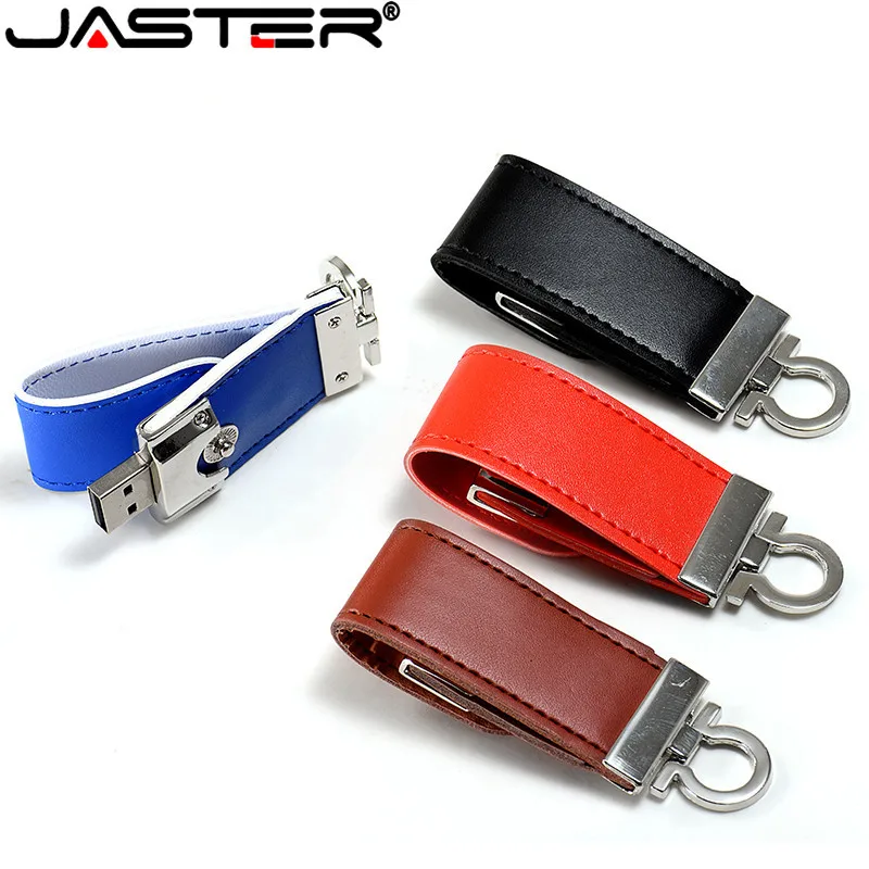 JASTER настраиваемый логотип металлический Кожаный USB 2 0 флэш накопитель 4 ГБ 8 16 32 64