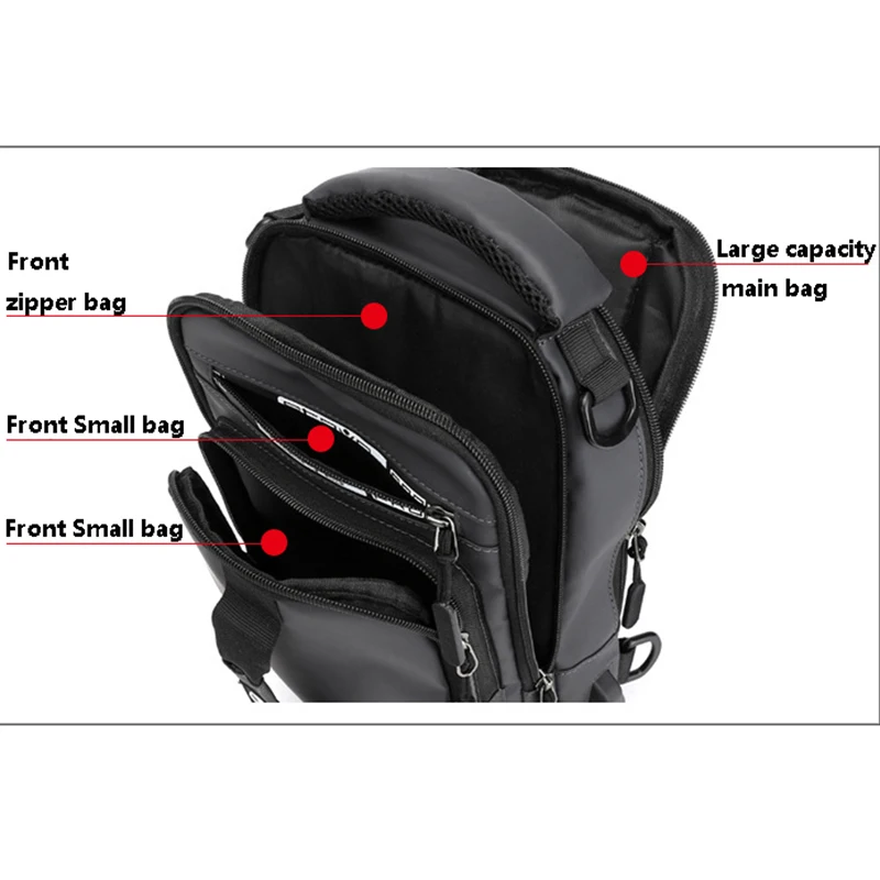 SUUTOOP Мужская многофункциональная сумка через плечо с USB мужская