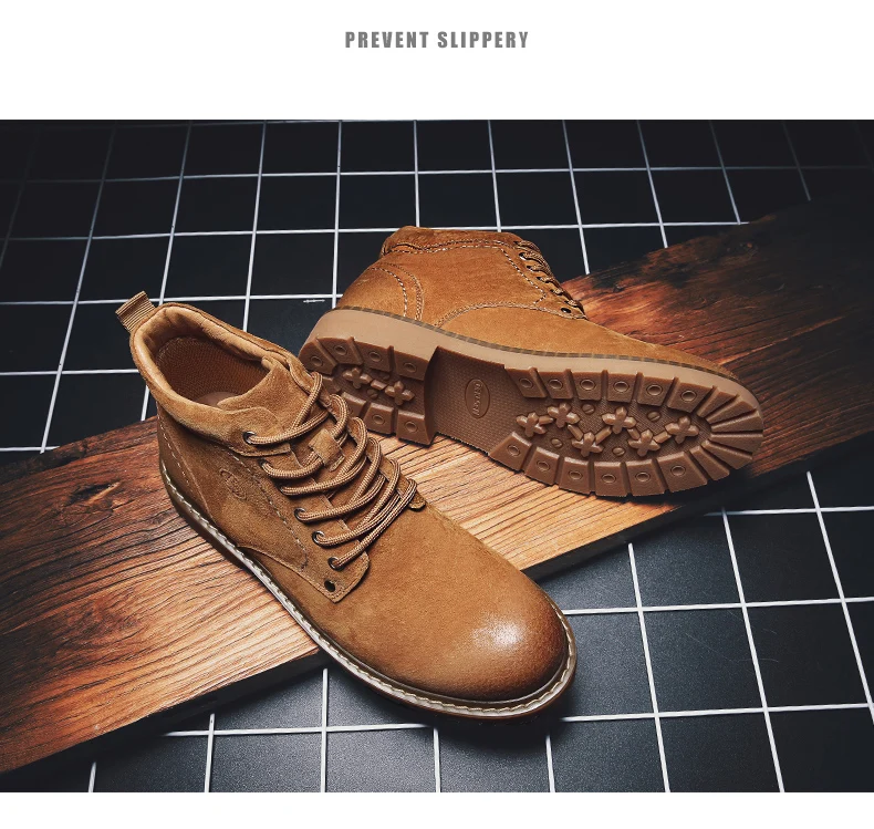 Winter Ankle Boots mens Genuine Leather Snow Boots Big Size 38-50 Outdoor Warm Winter Shoes for Men Anti-cold Boots Walker Peak