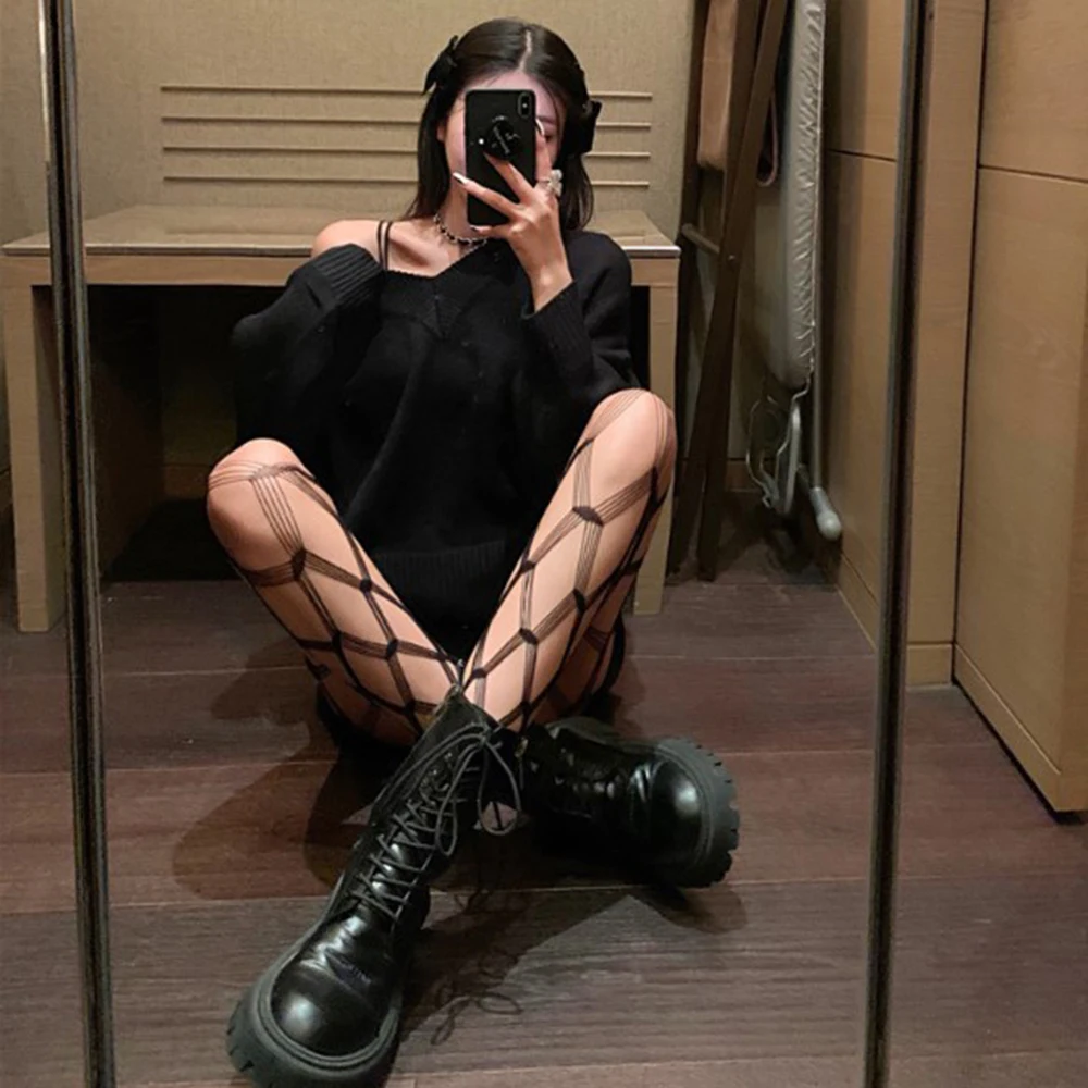 Горячая Новинка! Колготки женские колготки Scava Out Sexy Medias Calze Di Seta a Rete Con Calza