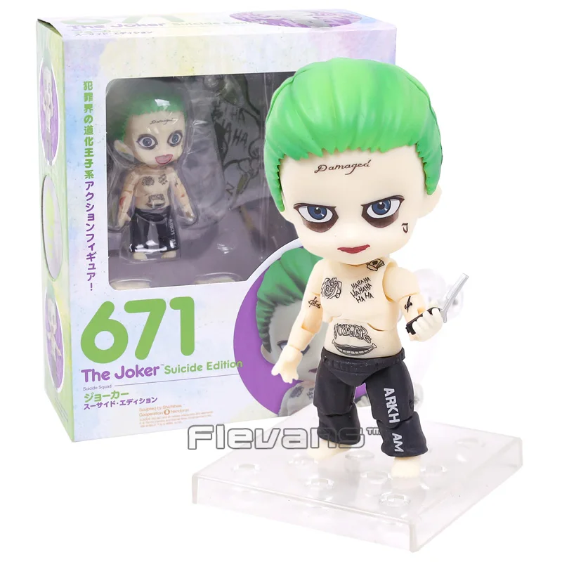 671 box Отряд Самоубийц Харли Квинн 672/джокер 671 игрушки Nendoroid ПВХ фигурка Коллекционная фигурка куклы - Цвет: 671 box
