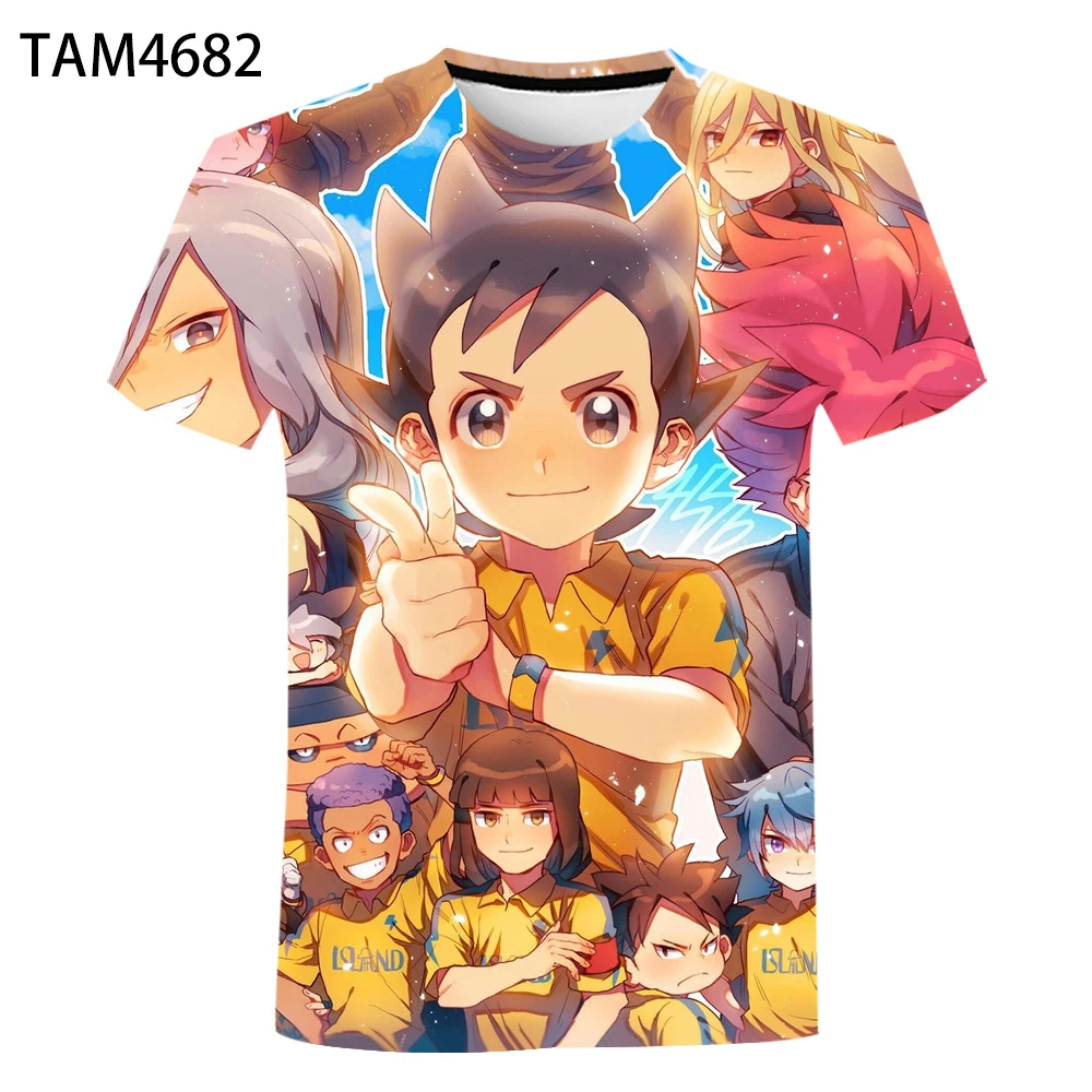Модная 3D футболка Inazuma Eleven для мальчиков и девочек повседневный топ с принтом